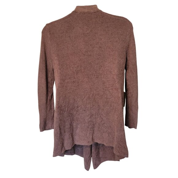 Barefoot‎ Dreams CozyChic Lite Cardigan L/XL Brown Knit Sweater 903 ISLAND Wrap - Picture 4 of 5